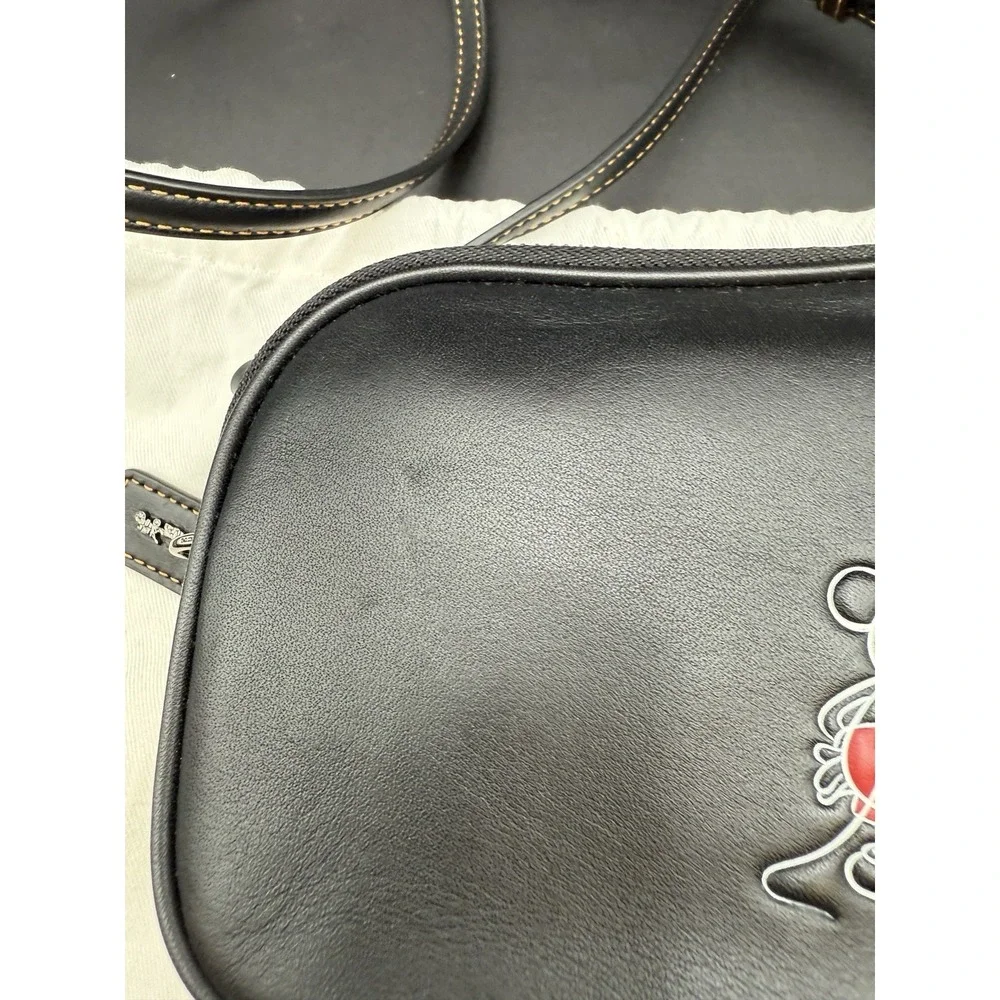 COACH x DISNEY Collection - MICKEY Crossbody Clutch Black Leather Bag‎